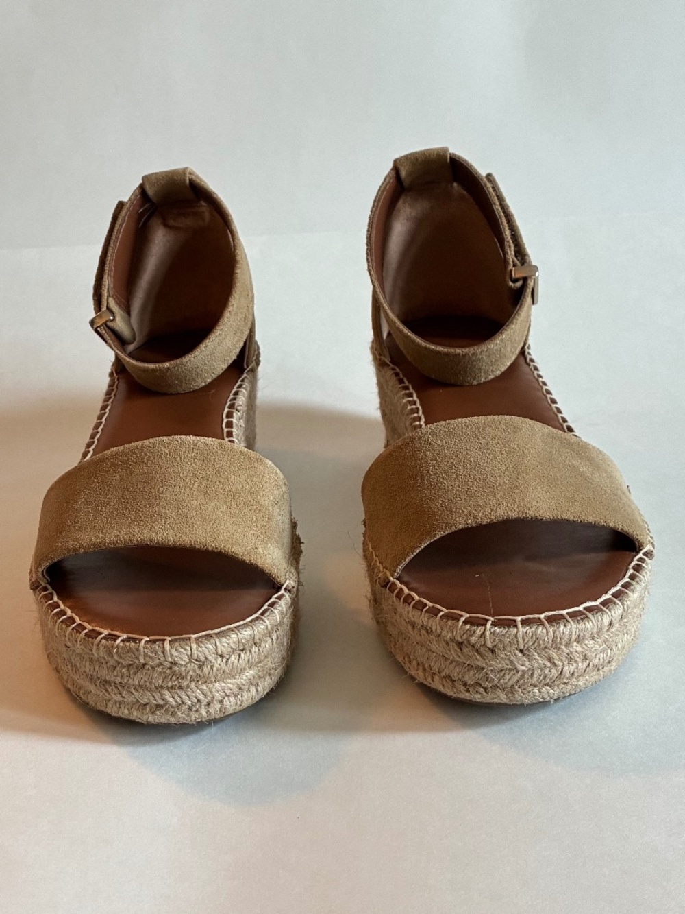 Franco Sarto | Wedge Sandal | Tan Suede | Size 9.5